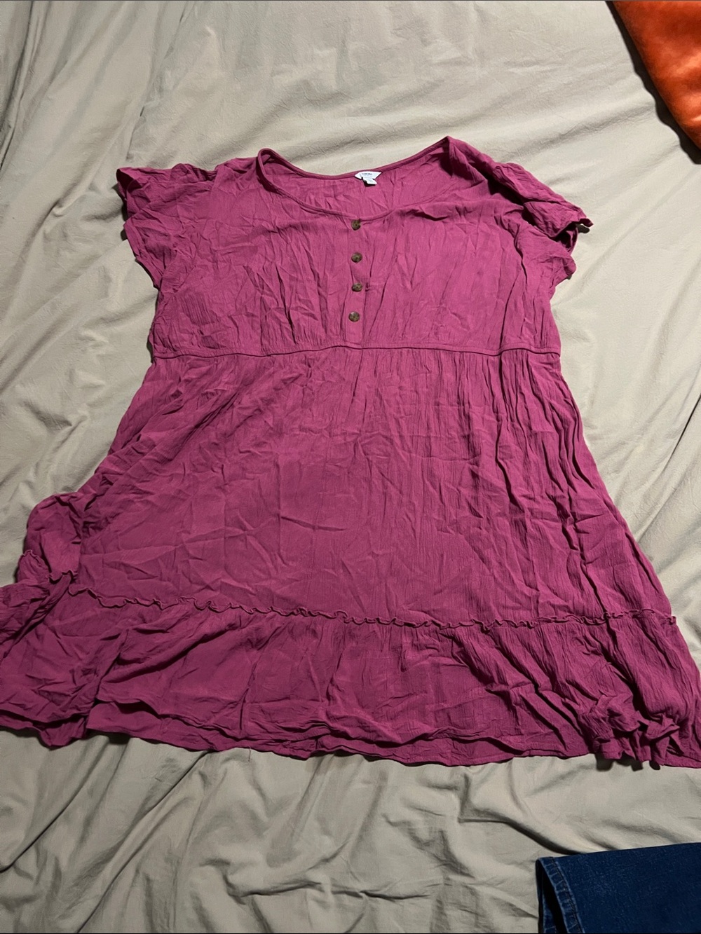 Sonoma Mauve Pink Short Sleeve Midi Dress